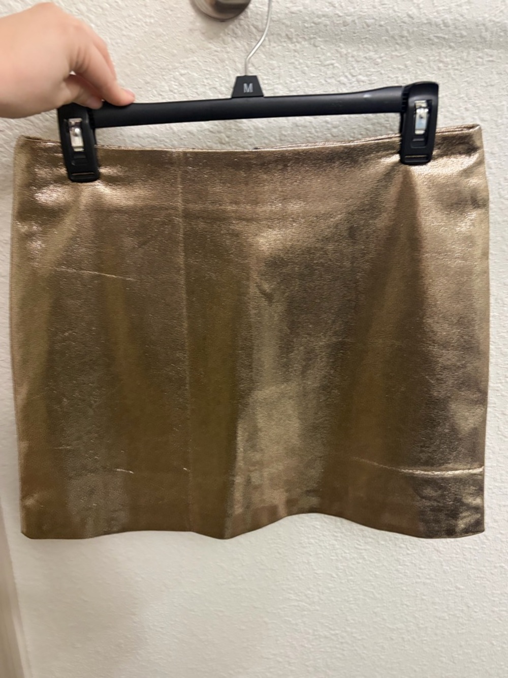 Brand New Forever 21 Metallic Gold Mini Skirt